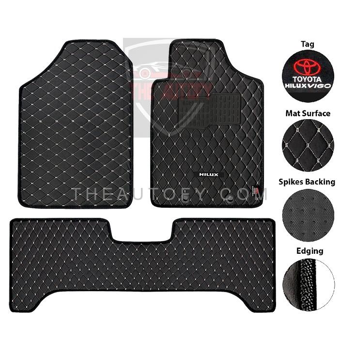 Toyota Hilux Revo Floor Mats - Model 2015-2025 - THEAUTOFY.COM