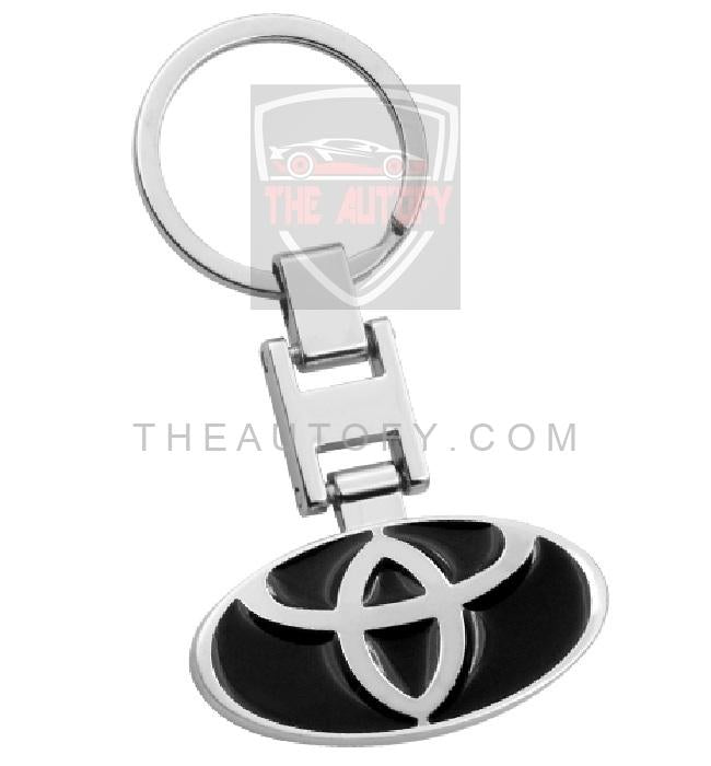 Toyota Logo Metal Keychain Keyring - Black - THEAUTOFY.COM