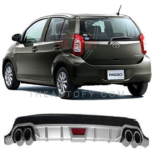 Toyota Passo Rear Bumper Diffuser - Model 2010-2016 - THEAUTOFY.COM