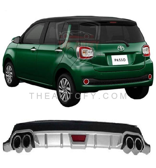 Toyota Passo Rear Bumper Diffuser - Model 2016-2023 - THEAUTOFY.COM