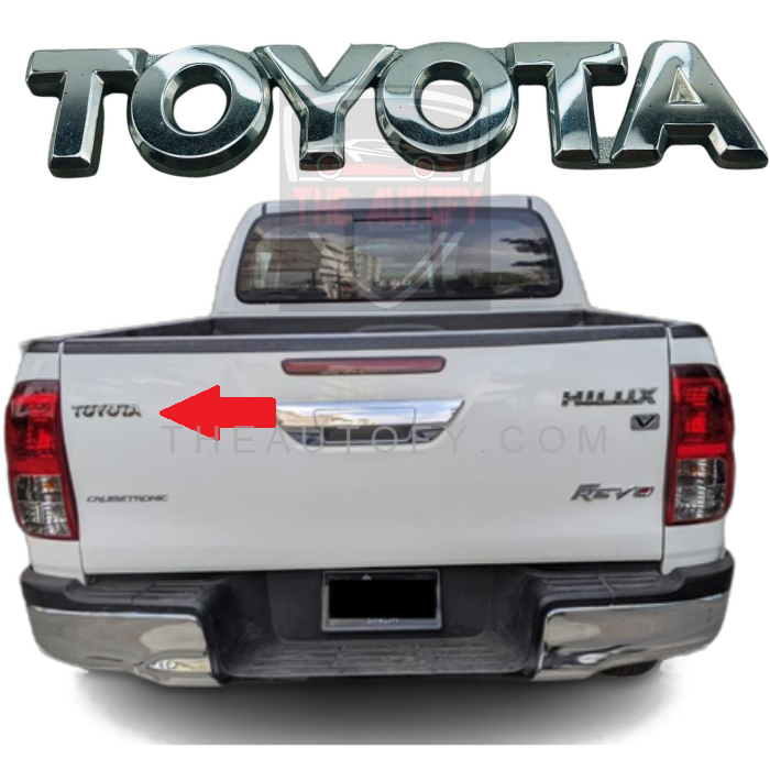 Toyota Chrome Rear Logo | Monogram | Emblem | Decal For SUV - THEAUTOFY.COM