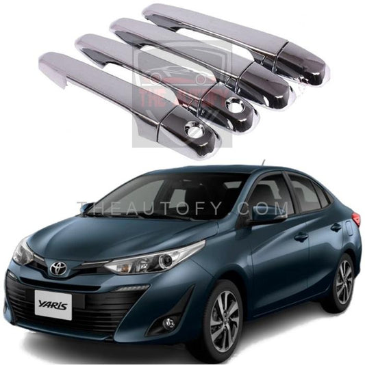 Toyota Yaris Chrome Door Handle Covers 4pcs - Model 2020-2025 - THEAUTOFY.COM