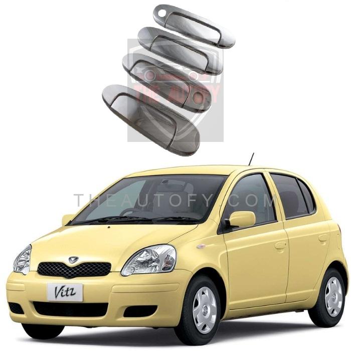 Toyota Vitz Chrome Door Handle Covers 4pcs - Model 1998-2005