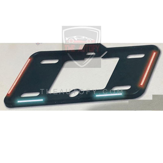 Car Number Plate License Frame with LED Neon Light - Pair - THEAUTOFY.COM