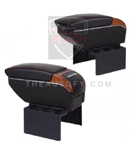 Universal Wooden Style Armrest | Center Console - THEAUTOFY.COM