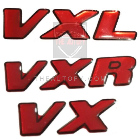 VXL | VXR | VX Red Sticker For Alto Cultus WagonR - THEAUTOFY.COM