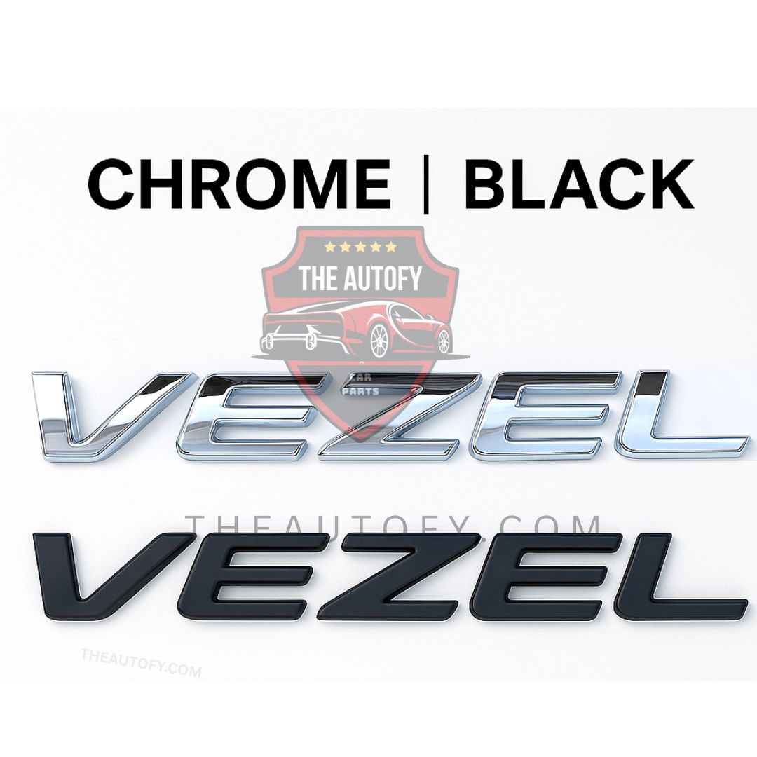 Honda Vezel Trunk Logo – Chrome & Matte Black Emblems