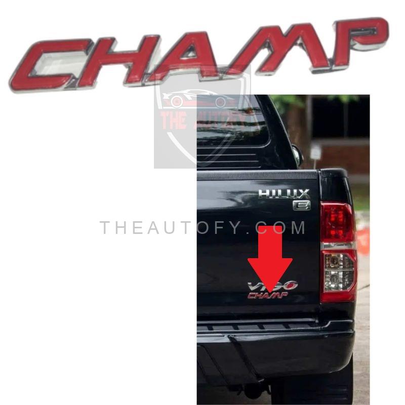 Toyota Hilux Vigo CHAMP Red Logo Monogram