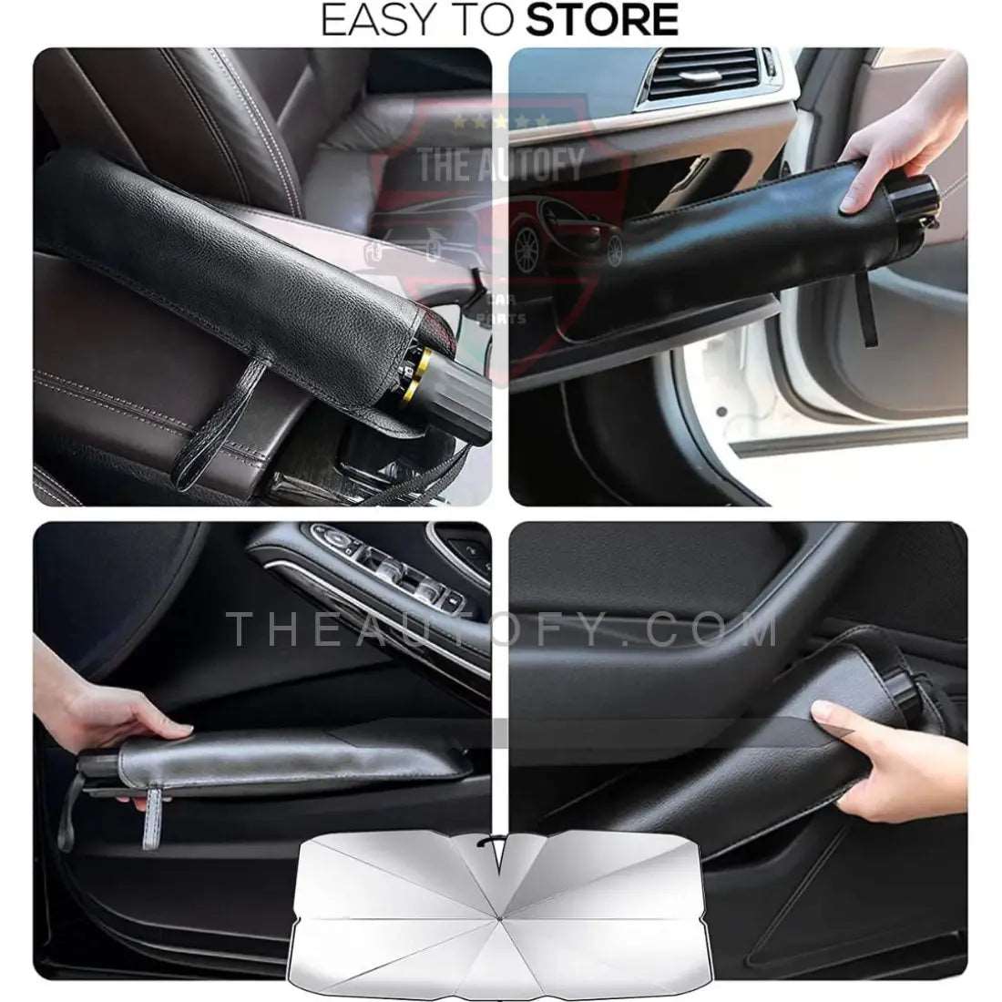 Foldable Car Umbrella Sun Shade Cover for Windshield - Universal - THEAUTOFY.COM