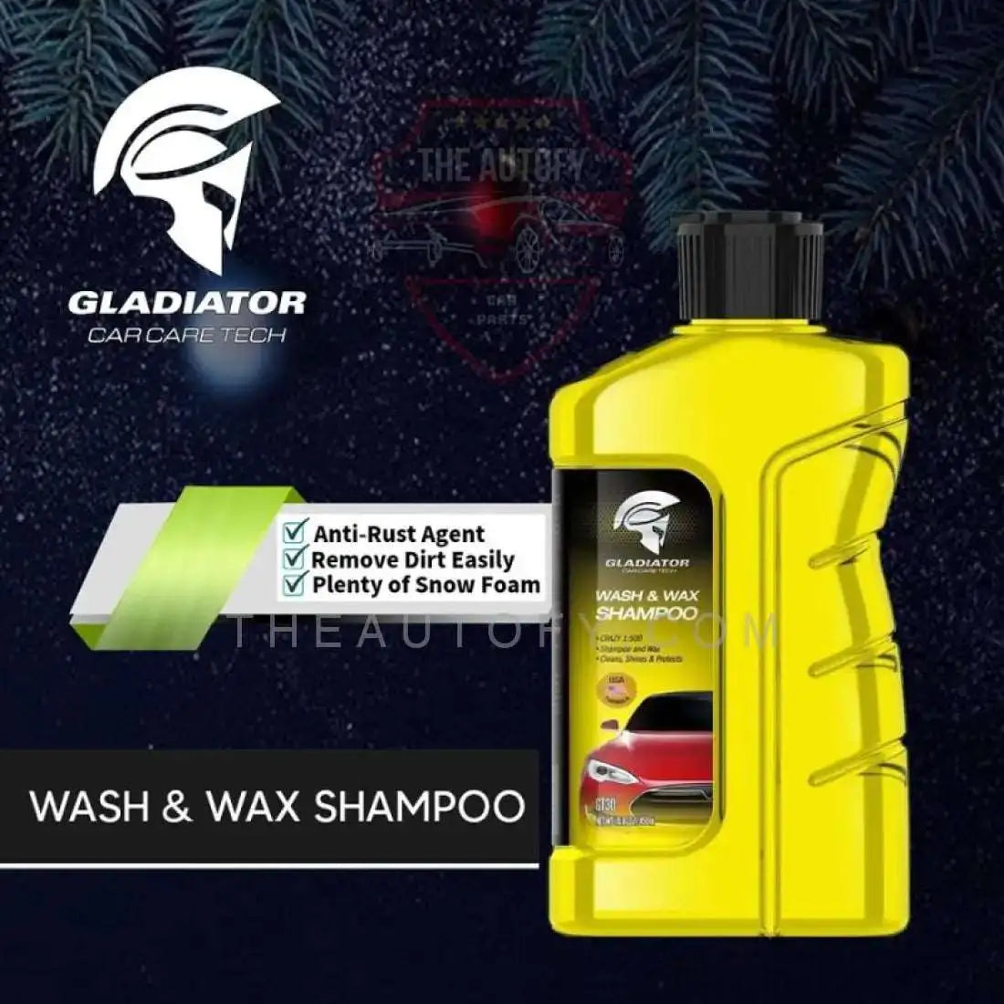Gladiator Car Wash And Wax Shampoo - 450 ML - THEAUTOFY.COM