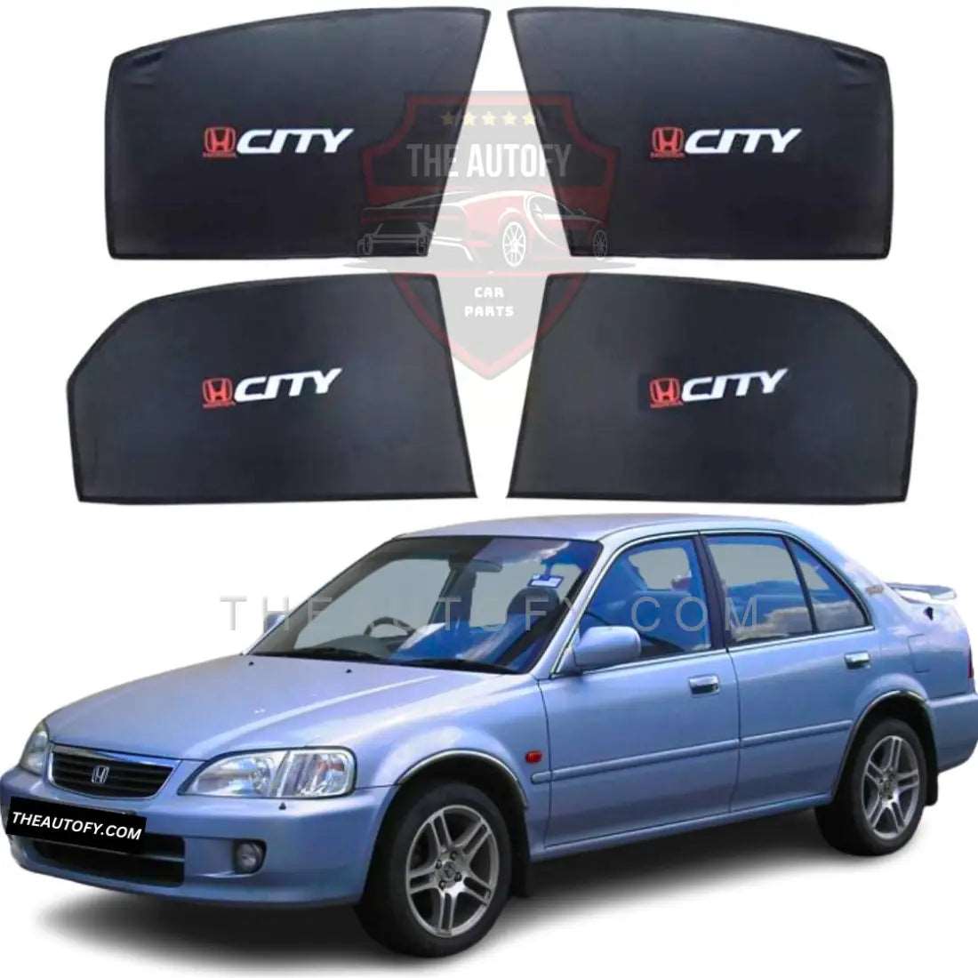 Honda City Side Sun Shades 4pcs - Model 1996-2003 - THEAUTOFY.COM