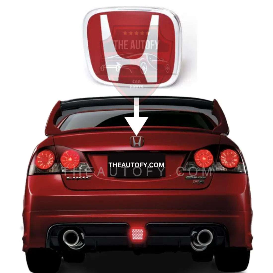 Honda Civic Rear Trunk Logo - Model 2006-2012 - THEAUTOFY.COM