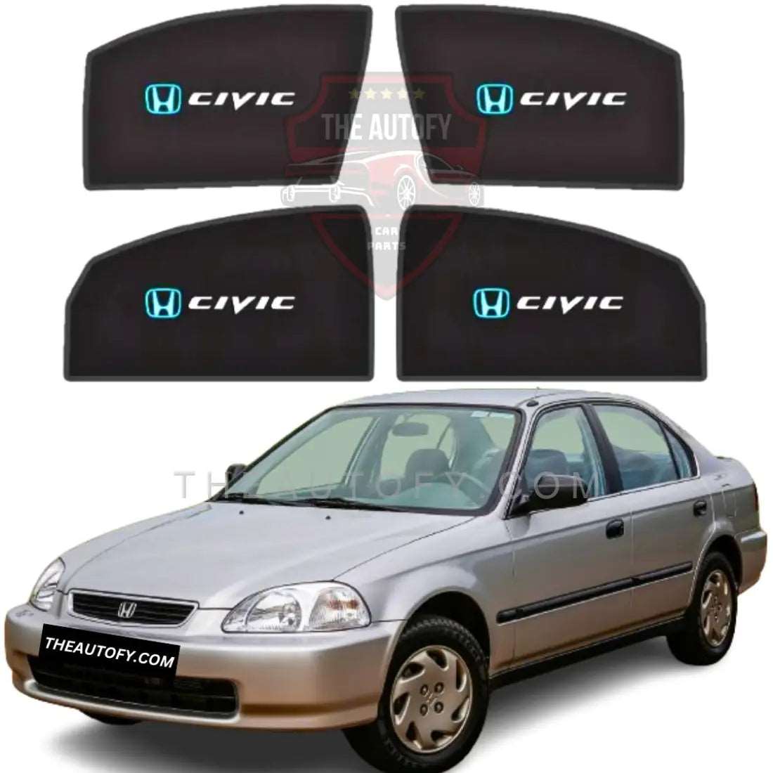 Honda Civic Side Windows Sun Shades 4pcs - Model 1996-2001 - THEAUTOFY.COM