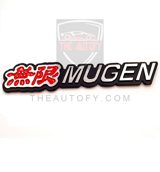 Mugen Red Chrome Logo Monogram | Emblem | Decal - THEAUTOFY.COM