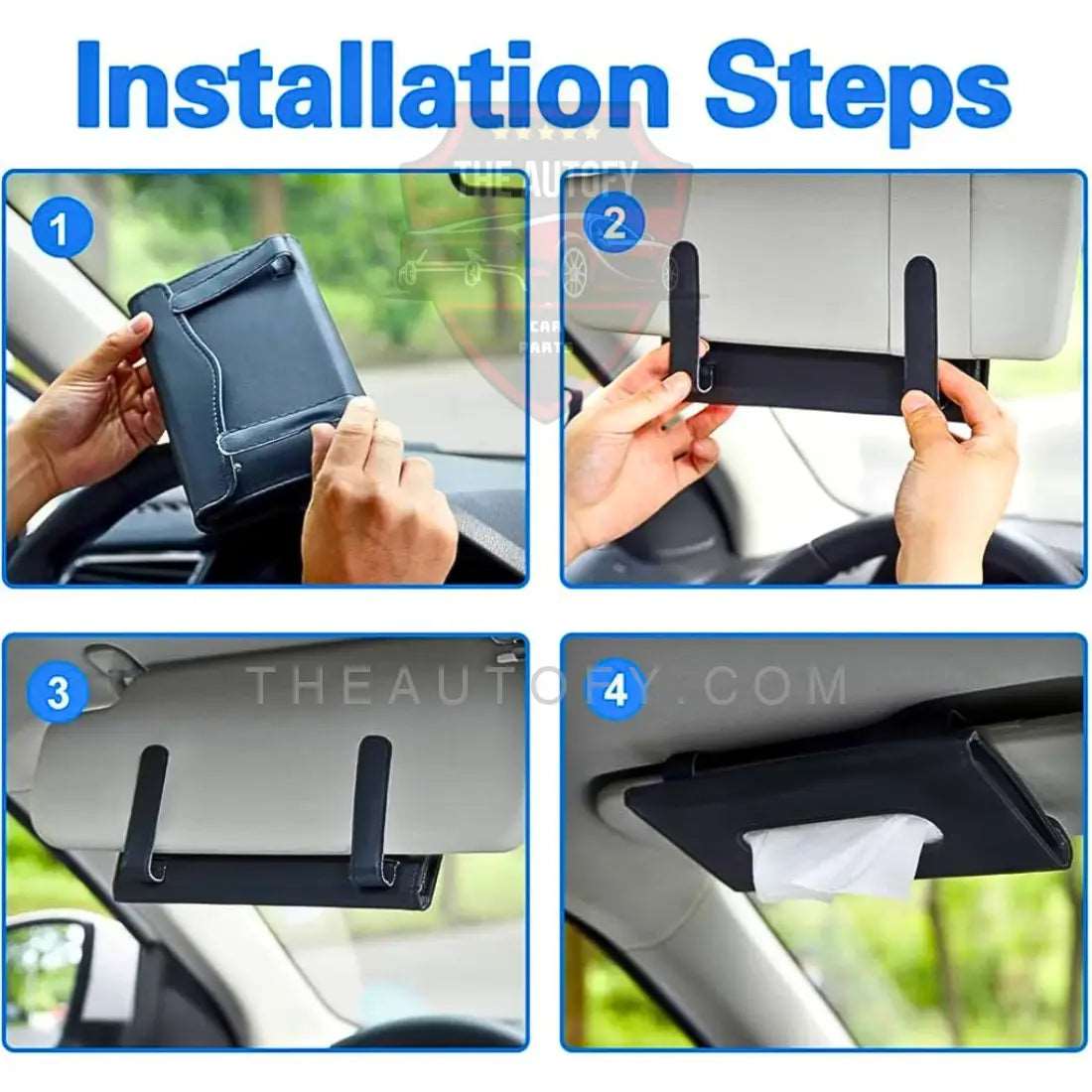 Sun Visor Car Tissue Box Holder - THEAUTOFY.COM