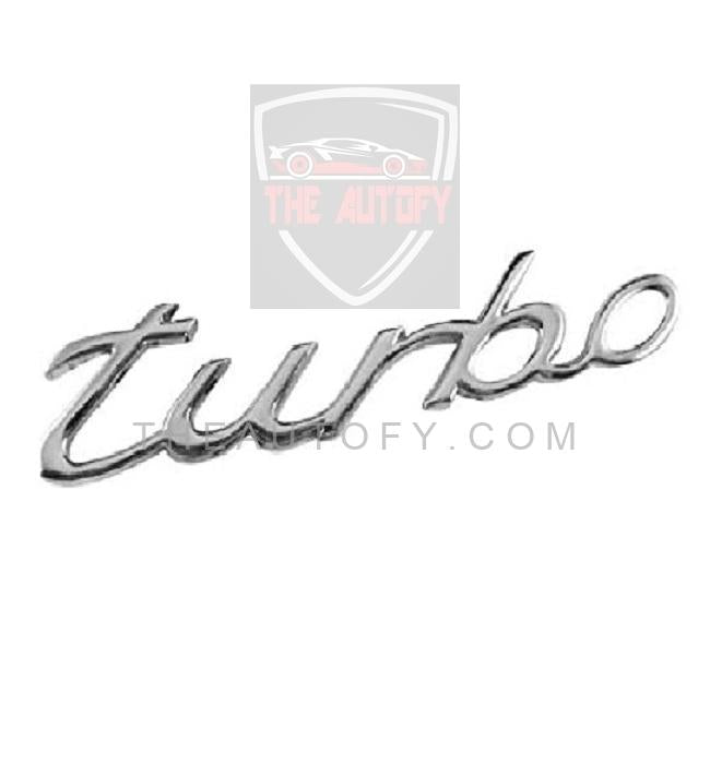 Turbo Chrome Logo Monogram | Emblem | Decal - THEAUTOFY.COM