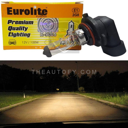 Headlight Halogen 9005 Eurolite Bulb Yellow 100W - Set of 2 Pcs