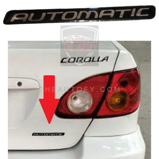 automatic sticker for corolla