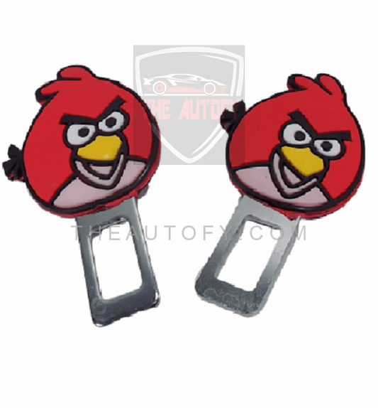 Angry Bird Seat Belt Clips Red | Safety Belt Buckles - 2pcs