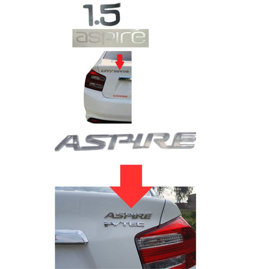 ASPIRE 1.5 Logo Sticker For Honda City Model  2009-2021