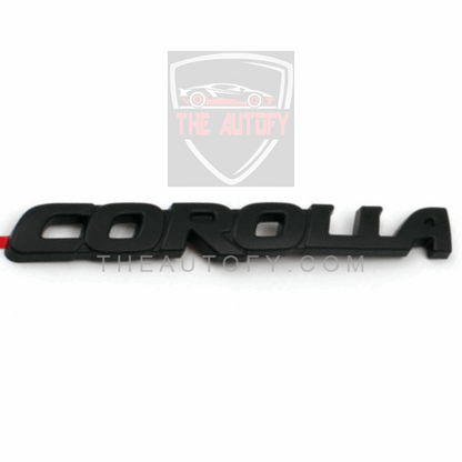 Toyota Corolla Chrome Matte Black Logo Monogram - THEAUTOFY.COM