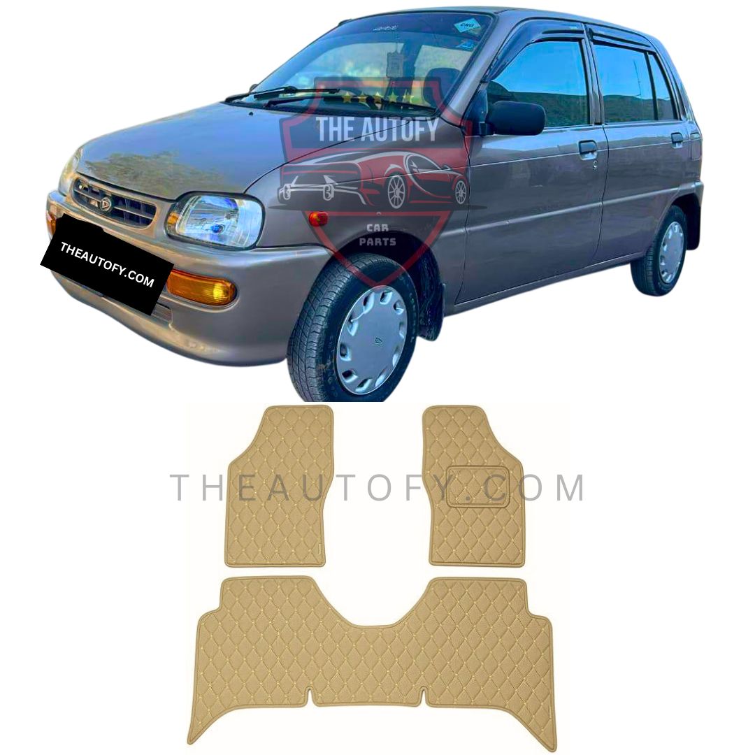 Daihatsu Cuore 7D Flat Floor Mats - Model 2000-2012