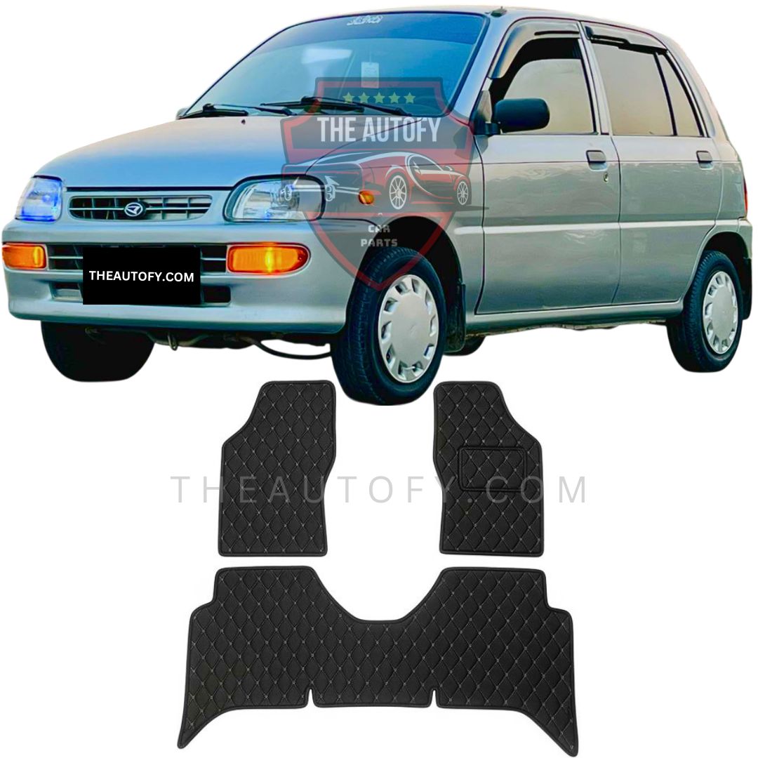 Daihatsu Cuore 7D Flat Floor Mats - Model 2000-2012