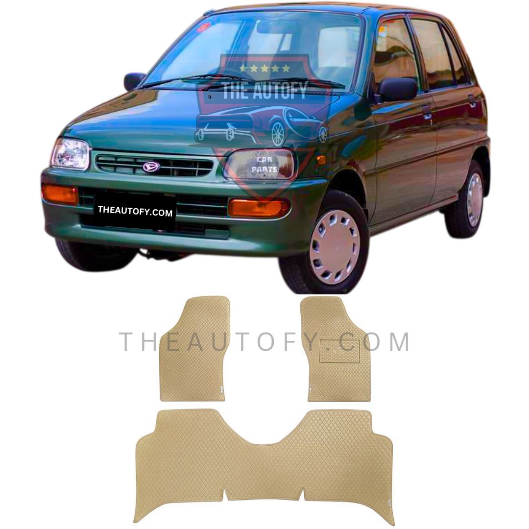 Daihatsu Cuore Rexine Floor Mats - Model 2000-2012