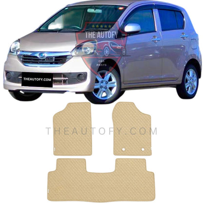 Daihatsu Mira e:s Rexine Floor Mats - Model 2011-2017