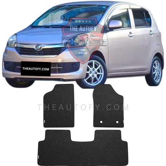 Daihatsu Mira e:s Rexine Floor Mats - Model 2011-2017