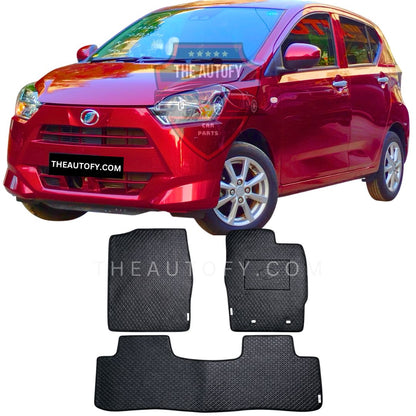 Daihatsu Mira e:s Rexine Floor Mats - Model 2017-2025