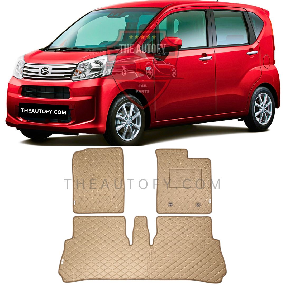 Daihatsu Move 7D Flat Floor Mats - Model 2014-2025
