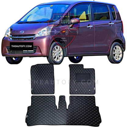 Daihatsu Move 7D Flat Floor Mats - Model 2006-2010