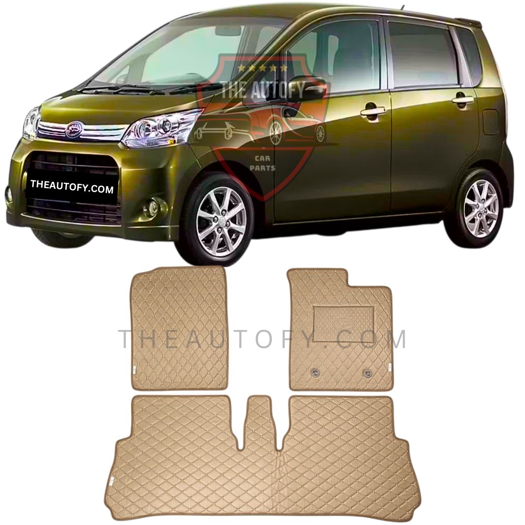 Daihatsu Move 7D Flat Floor Mats - Model 2011-2014