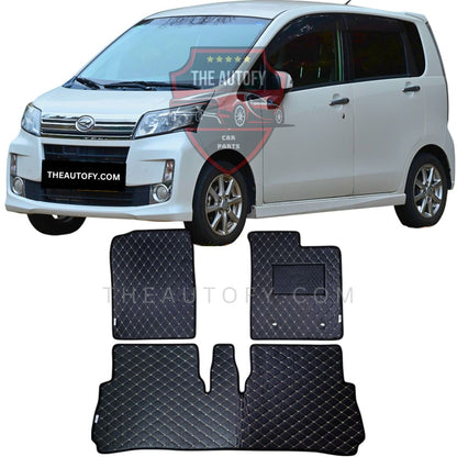 Daihatsu Move 7D Flat Floor Mats - Model 2011-2014