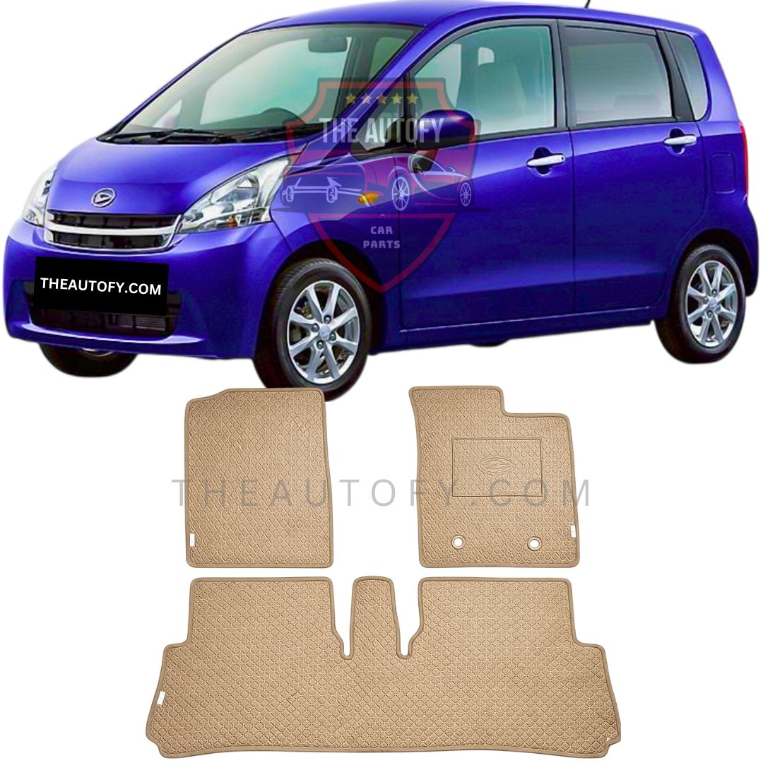 Daihatsu Move Rexine Floor Mats - Model 2006-2010