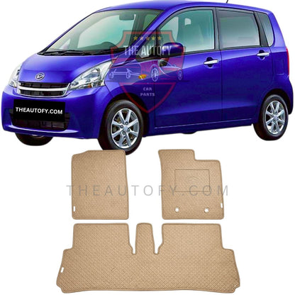 Daihatsu Move Rexine Floor Mats - Model 2006-2010