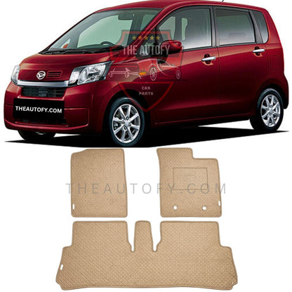 Daihatsu Move Rexine Floor Mats - Model 2011-2014
