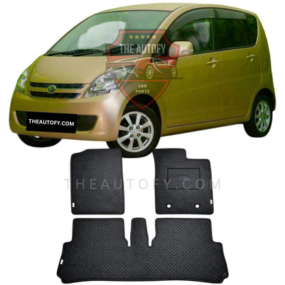 Daihatsu Move Rexine Floor Mats - Model 2006-2010