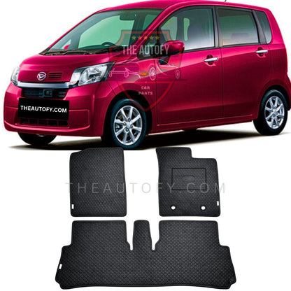Daihatsu Move Rexine Floor Mats - Model 2011-2014