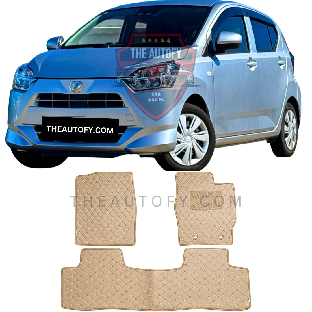 Daihatsu Mira e:s 7D Flat Floor Mats - Model 2017-2025