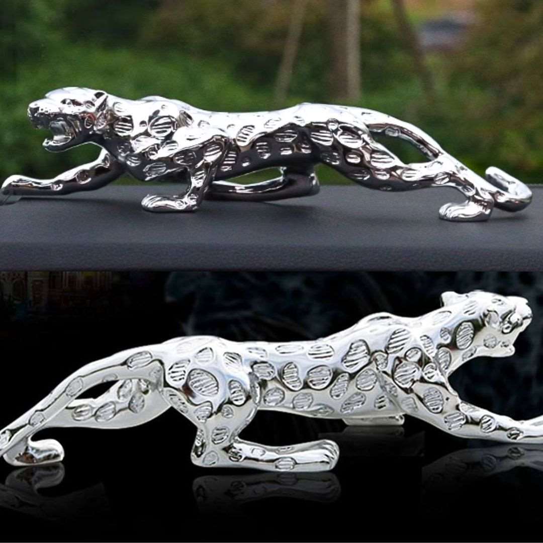 Leopard Golden Silver Sculpture Car Home Decoration - THEAUTOFY.COM