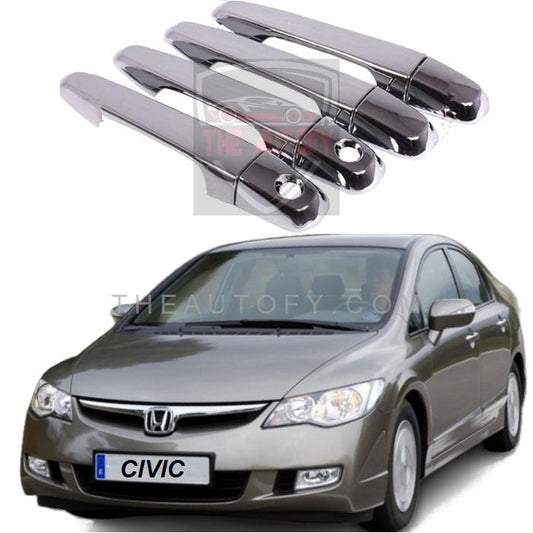 Honda Civic Chrome Door Handle Covers 4pcs - Model 2006-2012