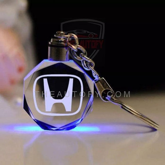 Honda Logo LED Crystal Key Chain Keyring