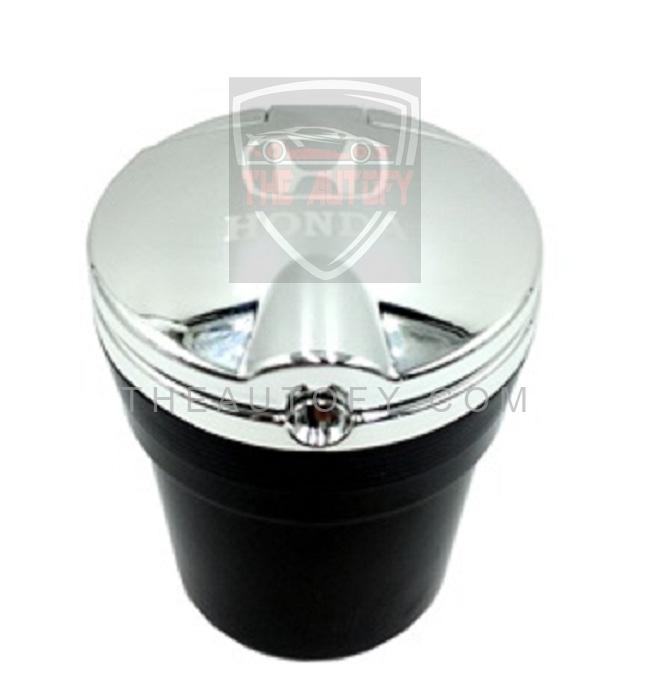 Honda Portable Car Ashtray - Chrome Black