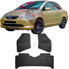 HondaCity4thGenerationRexineFloorMatsSetBlack