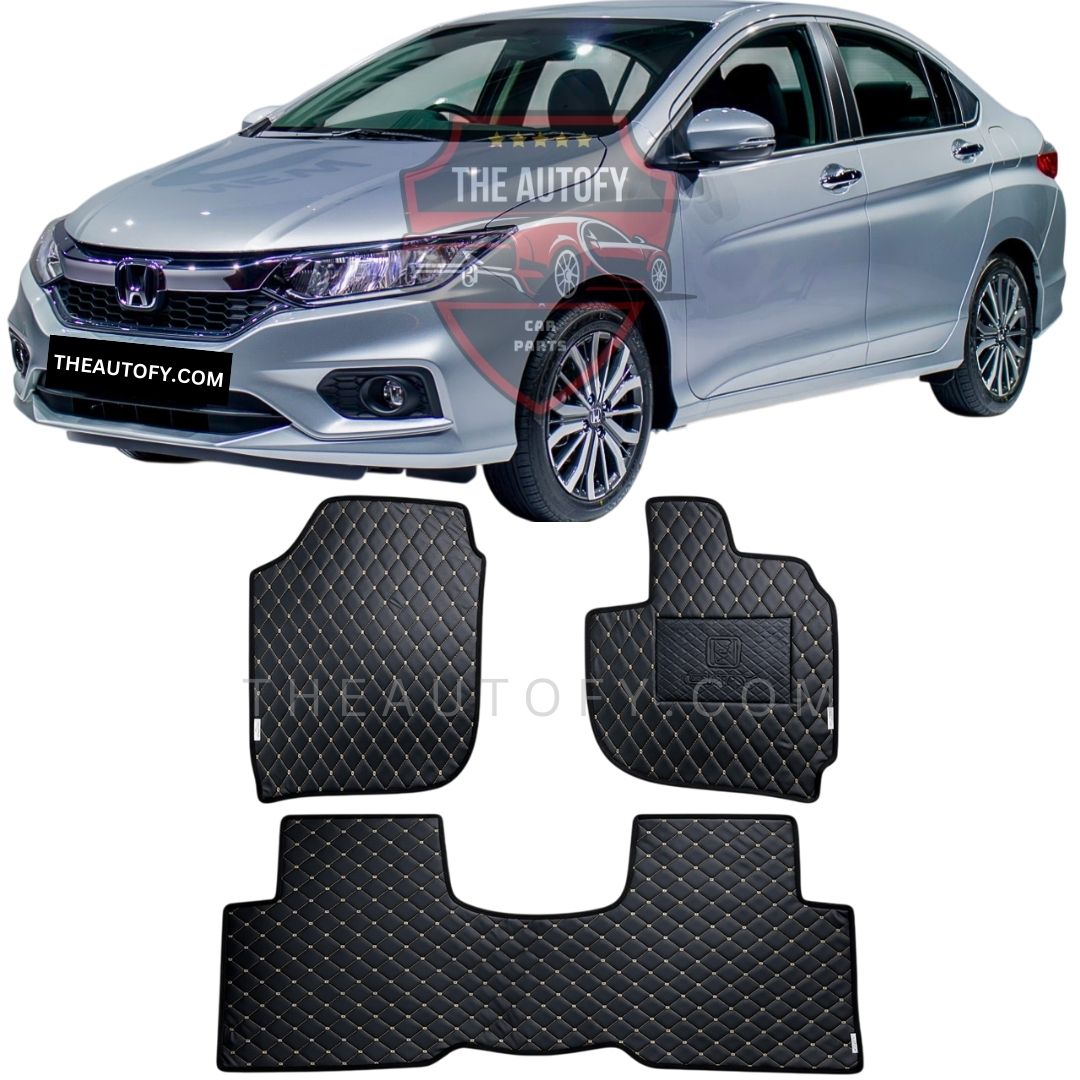 Honda City 7D Flat Floor Mats - Model 2021-2026