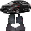HondaCivic11thGenPremiumLuxuryLatexRubberWaterproofFloorMatsSetBlack