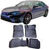 HondaCivic11thGenPremiumLuxuryTPR9DPlasticHeavyDutyFloorMatsSetBlack