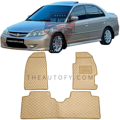 Honda Civic 7D Flat Floor Mats - Model 2001-2006